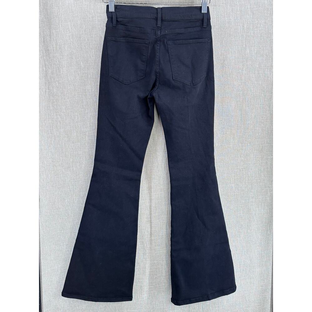 FRAME Le Pixie Jeans Cotton Blend Noir Women's 26P High Flare NWT - Picture 5 of 15